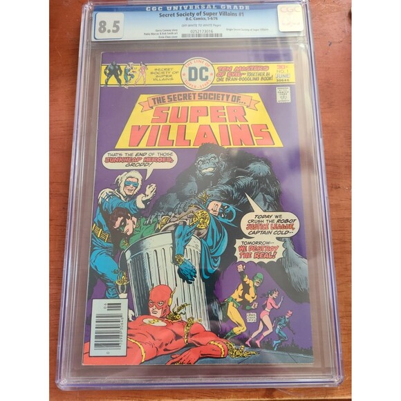 Secret Society Of Super Villains #1 DC Comics 1976 Origin CGC 8.5 - Picture 3 of 4
